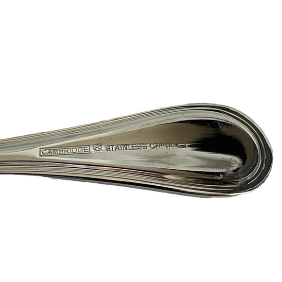 Serving Silverware CAMBRIDGE 2Pcs SALAD SET Stainless Steel Serving Spoon & Fork - Picture 4 of 4